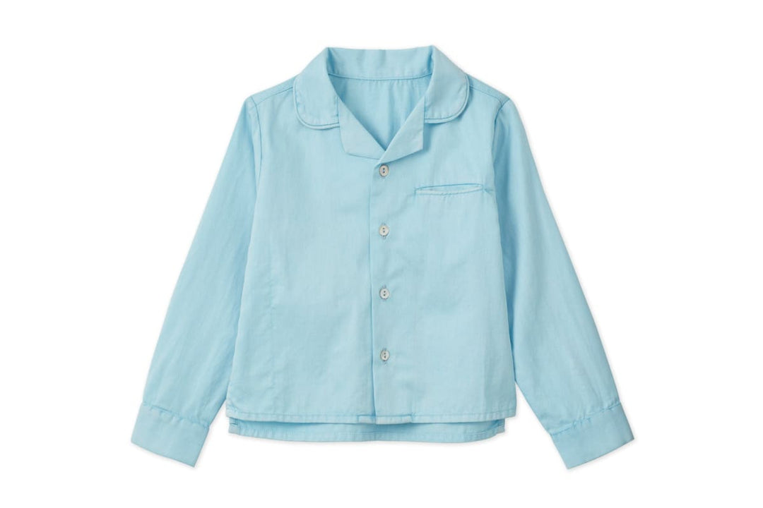 LS Organic Cotton Woven Collared Shirt - Sky Blue
