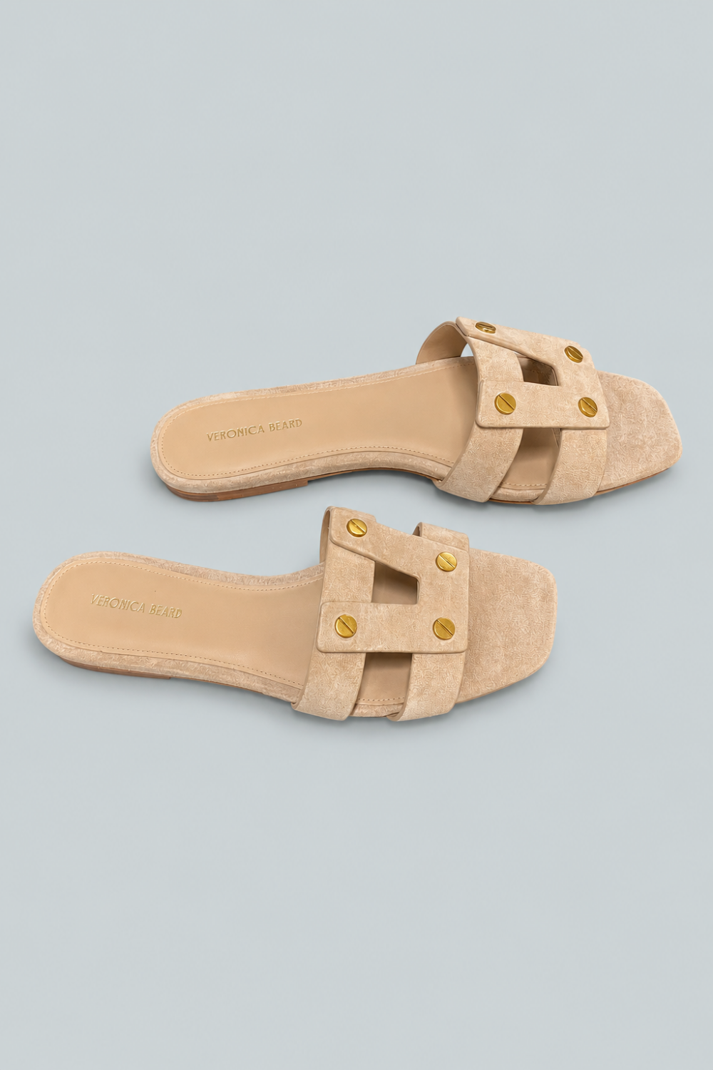 Via Suede Slides - Sand - 9 - Sandal
