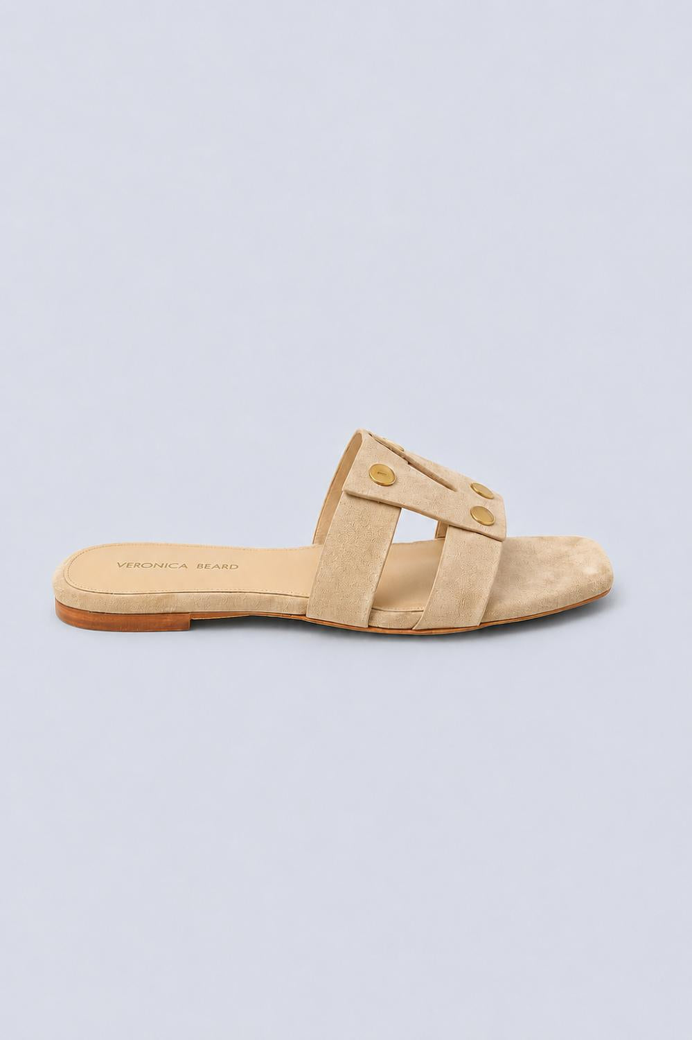 Via Suede Slides - Sand - 9 - Sandal