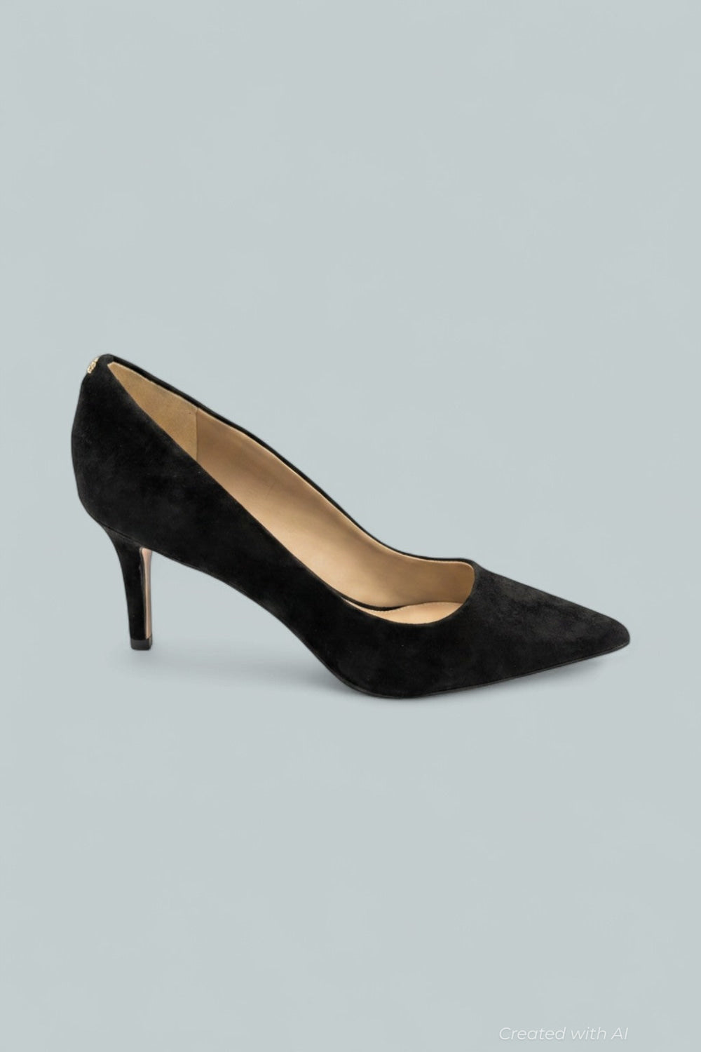 Vienna Pointed Toe Mid Heel Pumps - Black - Sandal