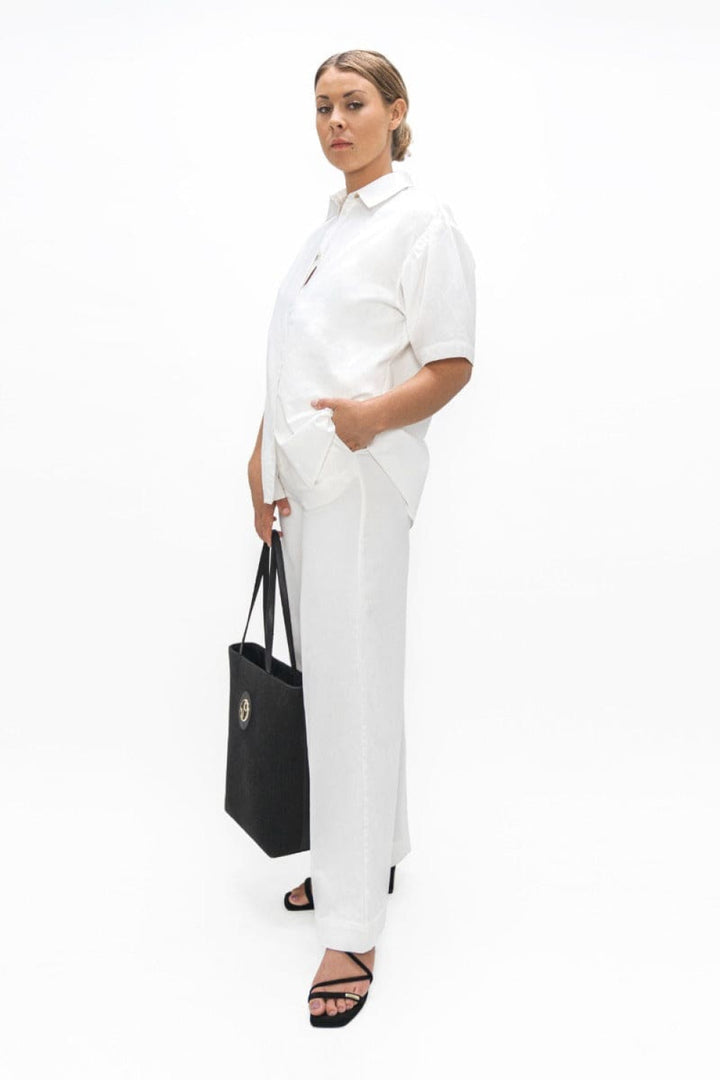 Vienna Short Sleeves Shirt - Cloud - Button Down Shirt
