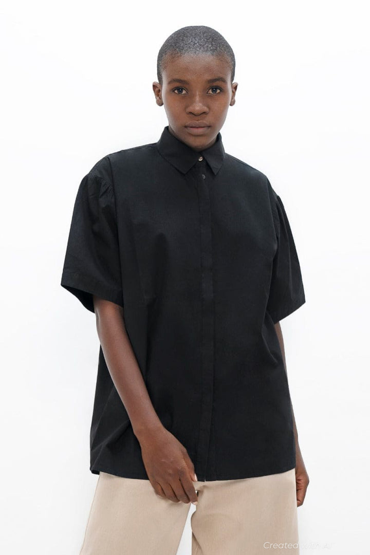 Vienna Short Sleeves Shirt - Eclipse - Button Down Shirt