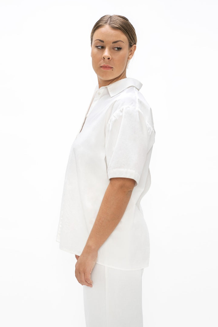 Vienna Short Sleeves Shirt - Cloud White