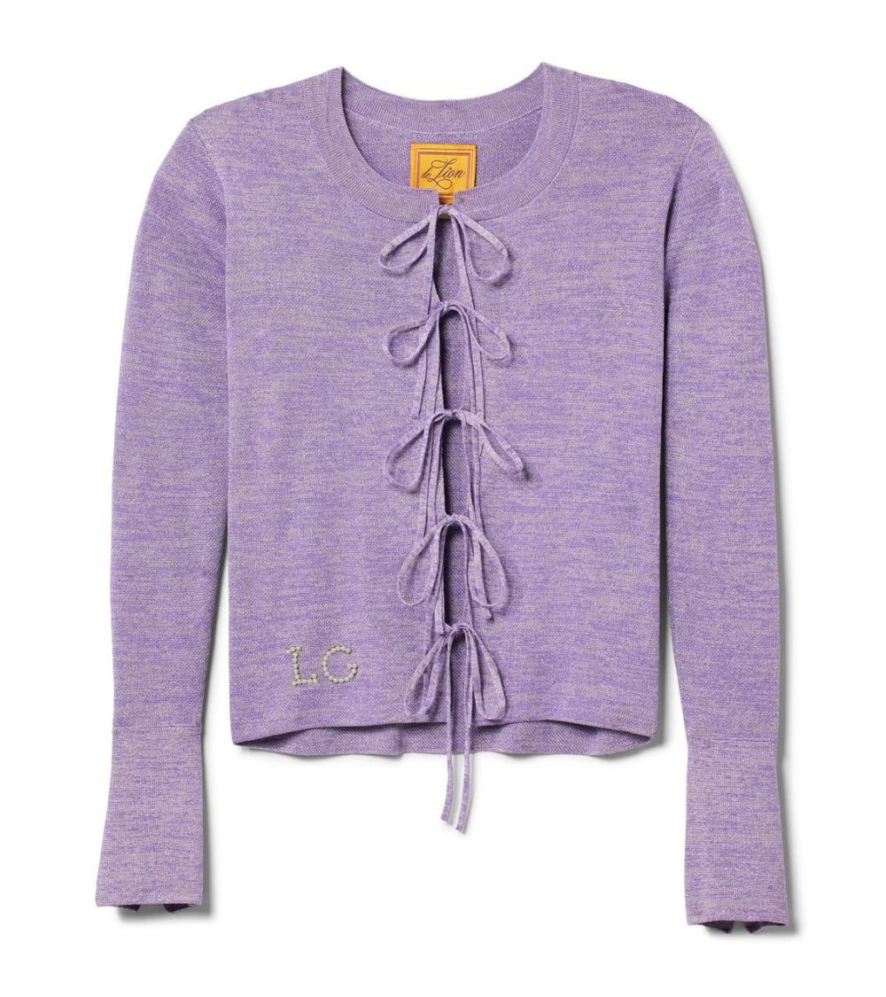 Villa Tie Front Knit Top - Iris - Cardigan