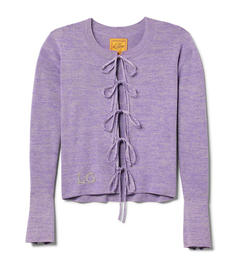 Villa Tie Front Knit Top - Iris - Cardigan