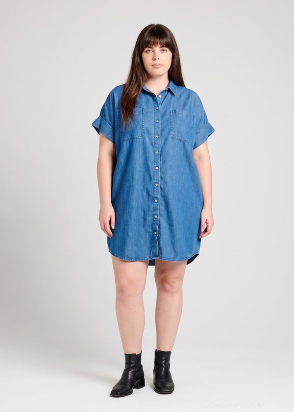 Vivian Dress - Chambray - 4XL - Dresses