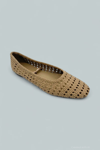 Vivian Leather Mary Jane Flat - Sandshell - 10 - Mary Jane