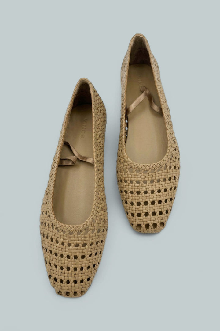Vivian Leather Mary Jane Flat - Sandshell - 10 - Mary Jane