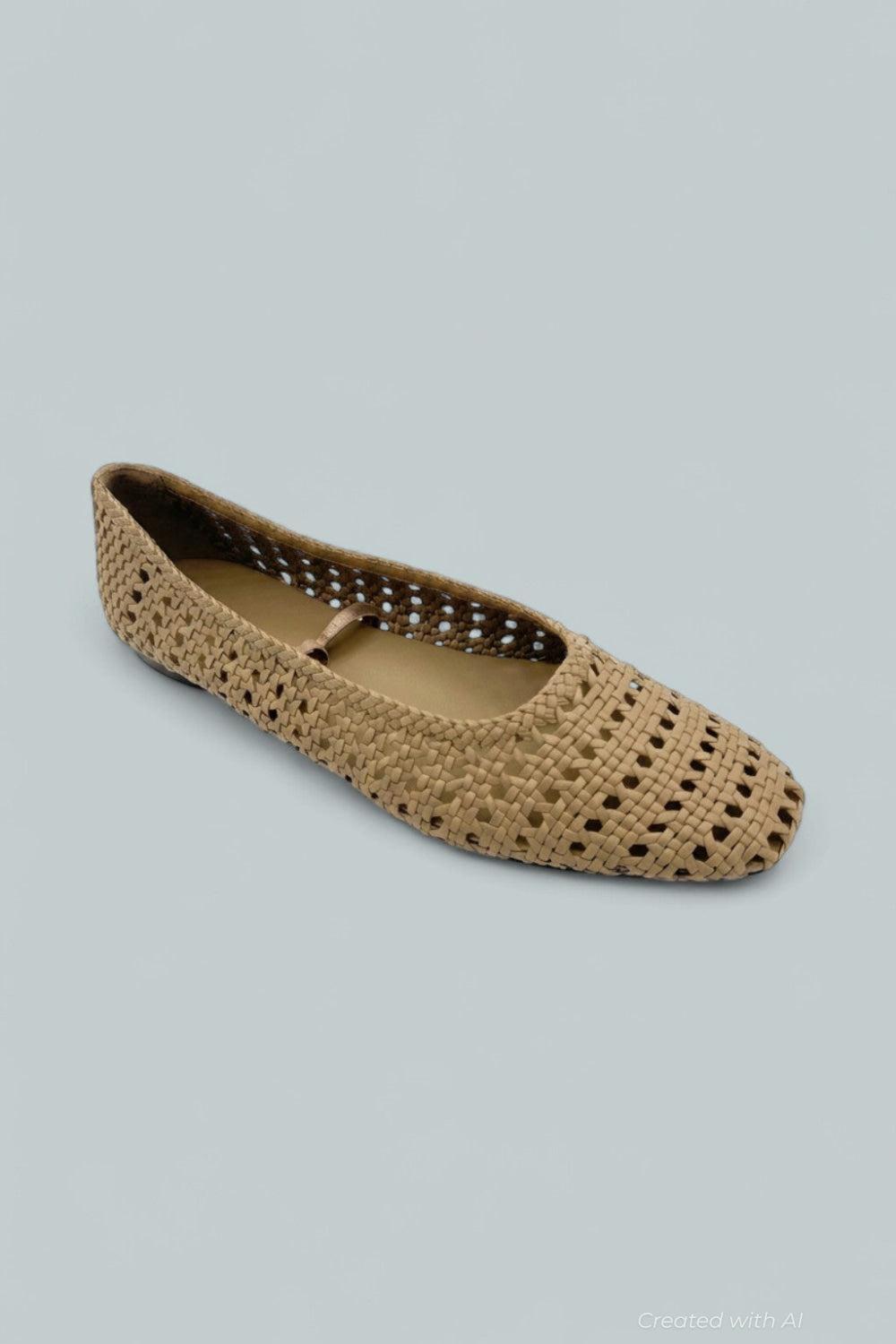 Vivian Leather Mary Jane Flat - Sandshell - 10 - Mary Jane