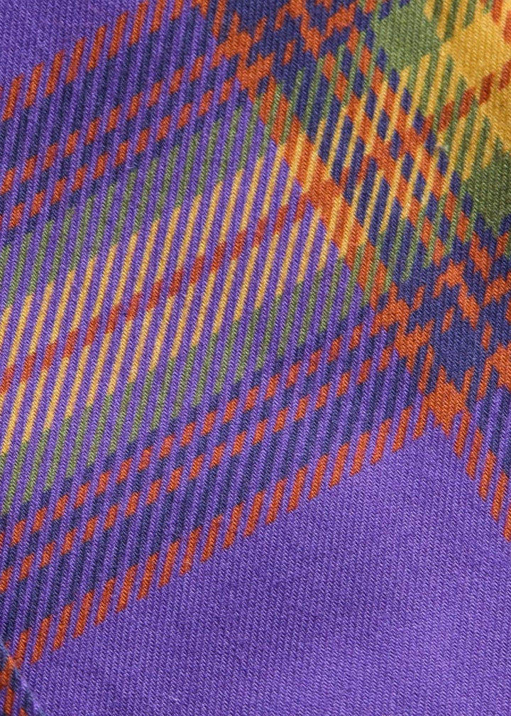Plaid Print Sport Shirt - Purple - Collared Shirt