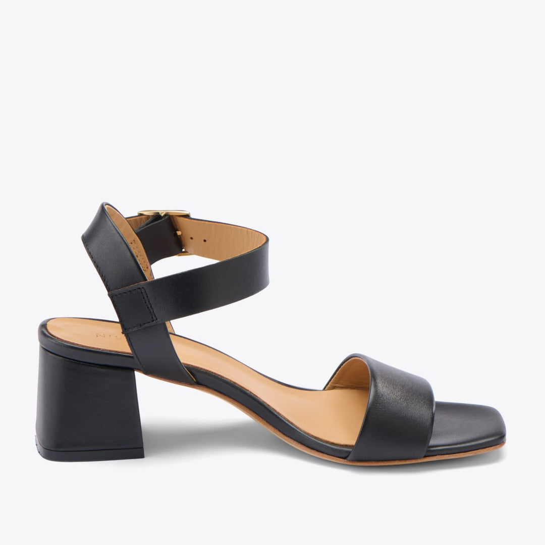 Stella Go-To Block Heel Sandal - Black
