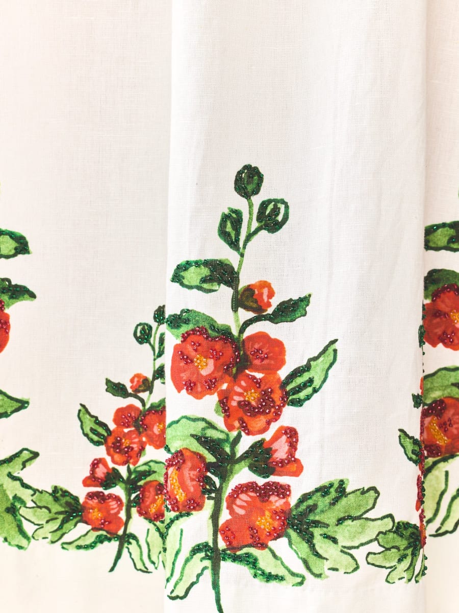 Daisy Dress x Larsen McDowell - White Larsen Watercolor