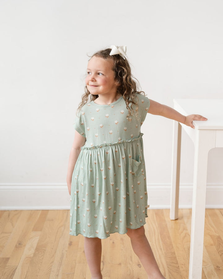 Emma Dress - Seafoam Floral