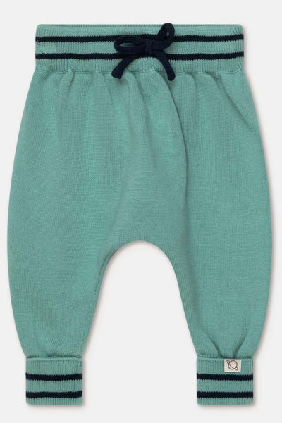 Knit stripe baby pants - Green