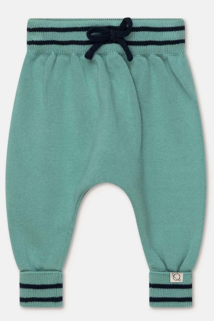 Knit stripe baby pants - Green