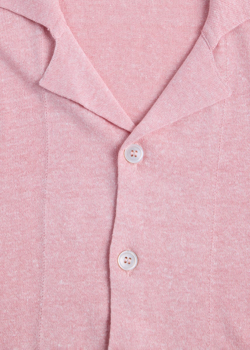 Linen Button - Pink