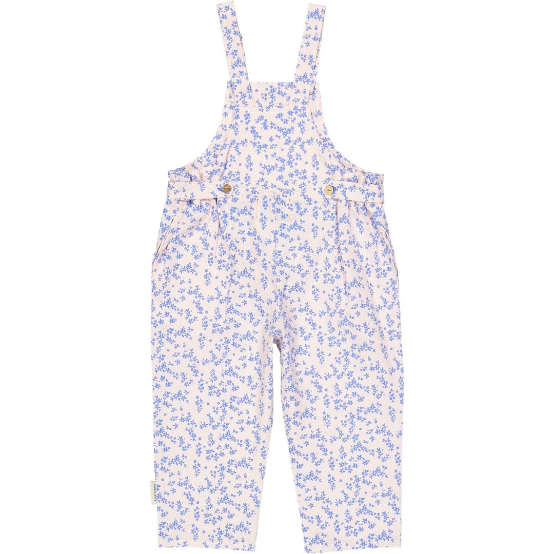 Baby Jumpsuit - Light Pink w/ Blue Little Flowers Pants Piupiuchick 