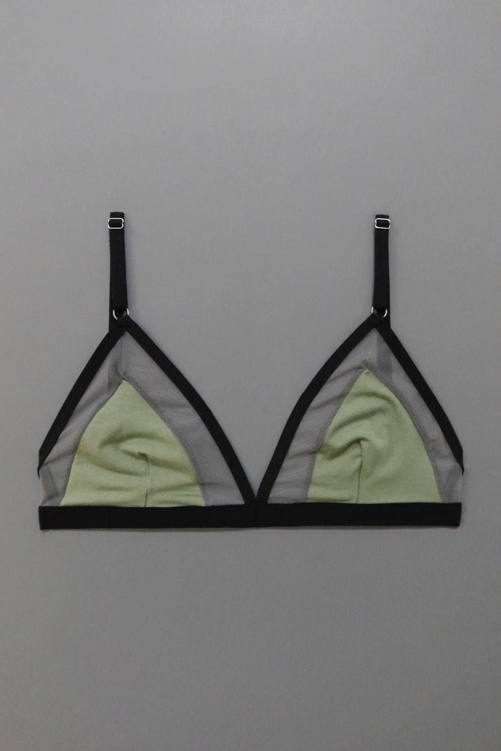 Contrast Bra - Sage