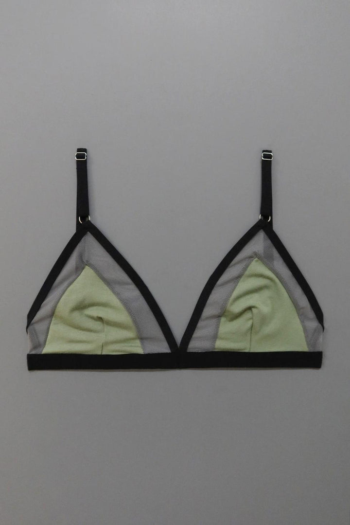 Contrast Bra - Sage