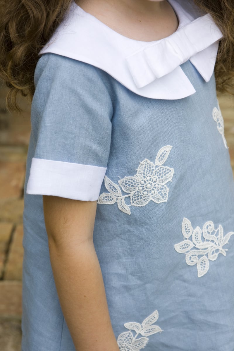 Lavinia - White & Light Blue