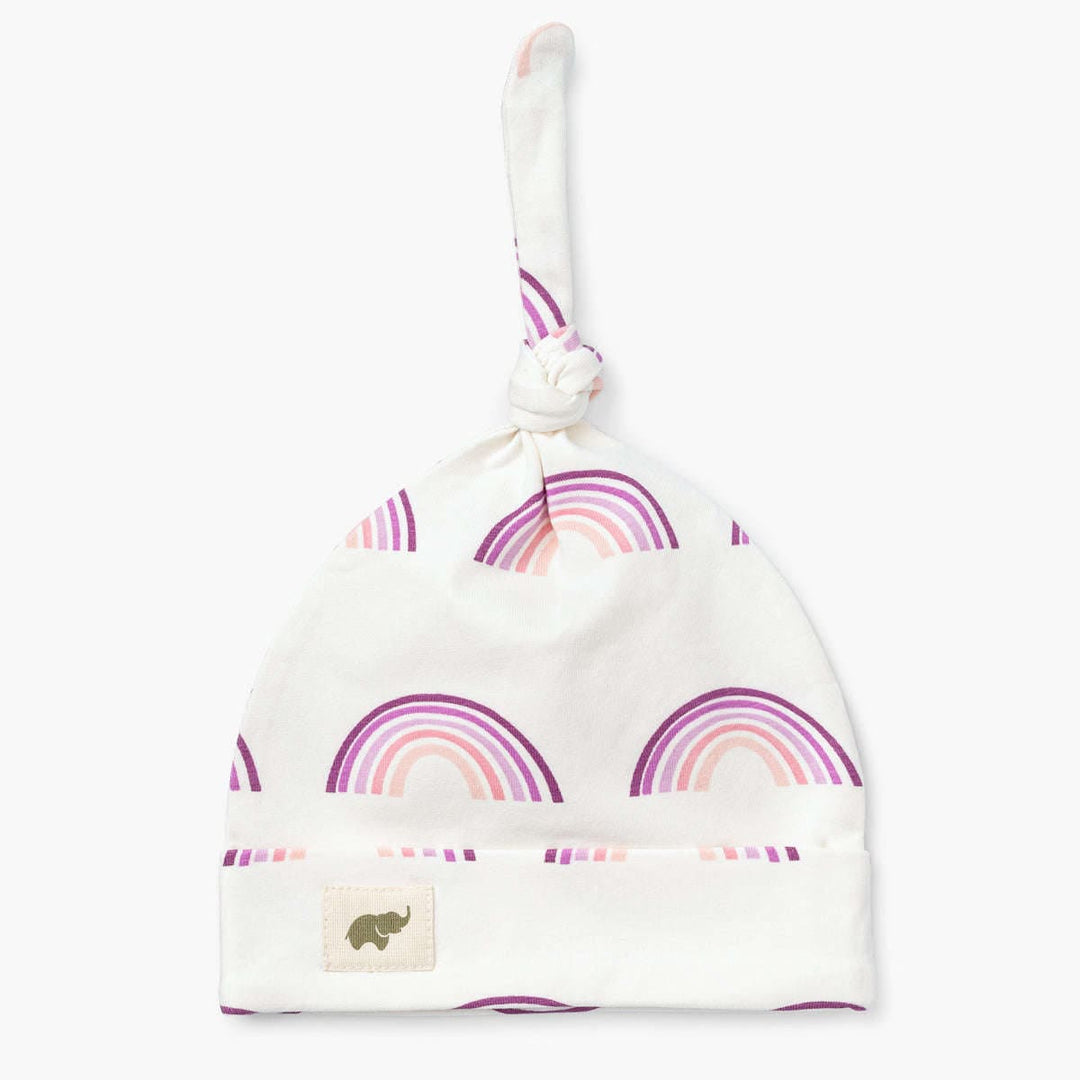 Top Knot Cap - Pink Rainbow