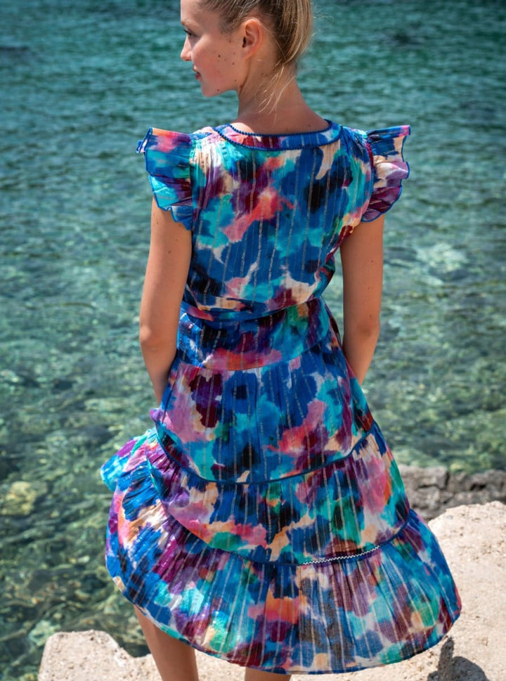 Emily Dress Metallic - Giverny Gardens