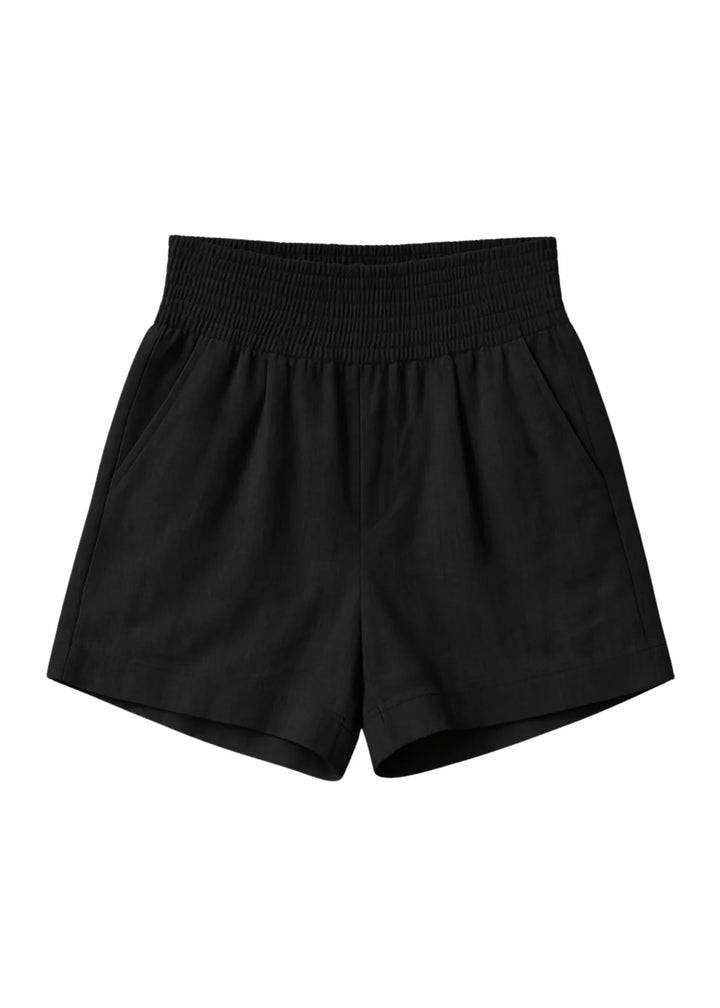 Adult Adaptable Smocked Shorts - Black