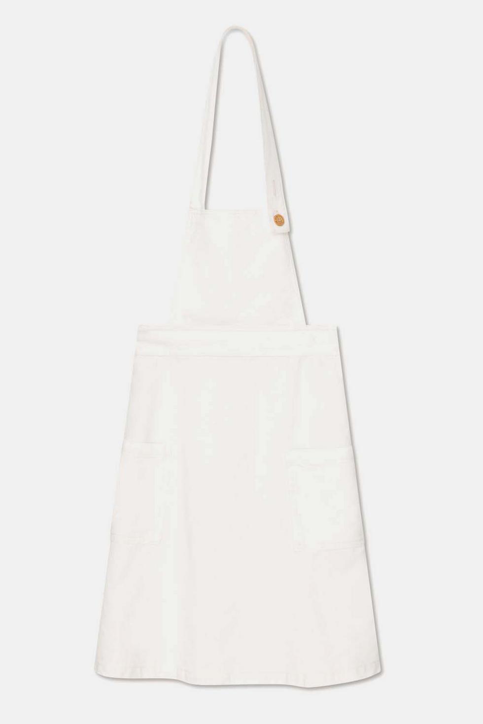 Rustic cotton one-shoulder dress - Ivory