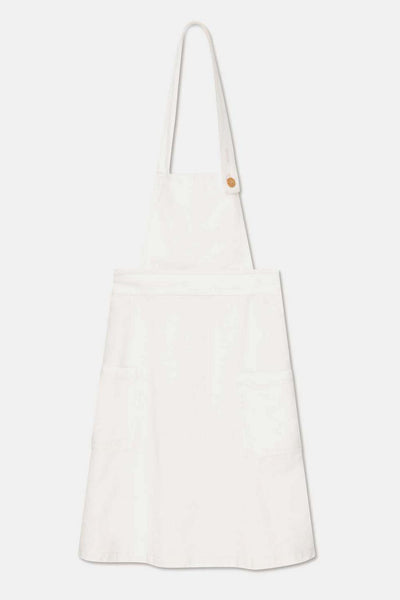 Rustic cotton one-shoulder dress - Ivory