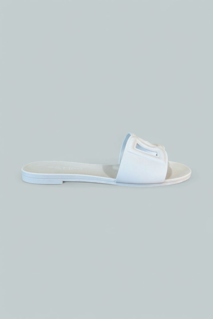 Women's Logo Pool Slide Sandals - Bianco