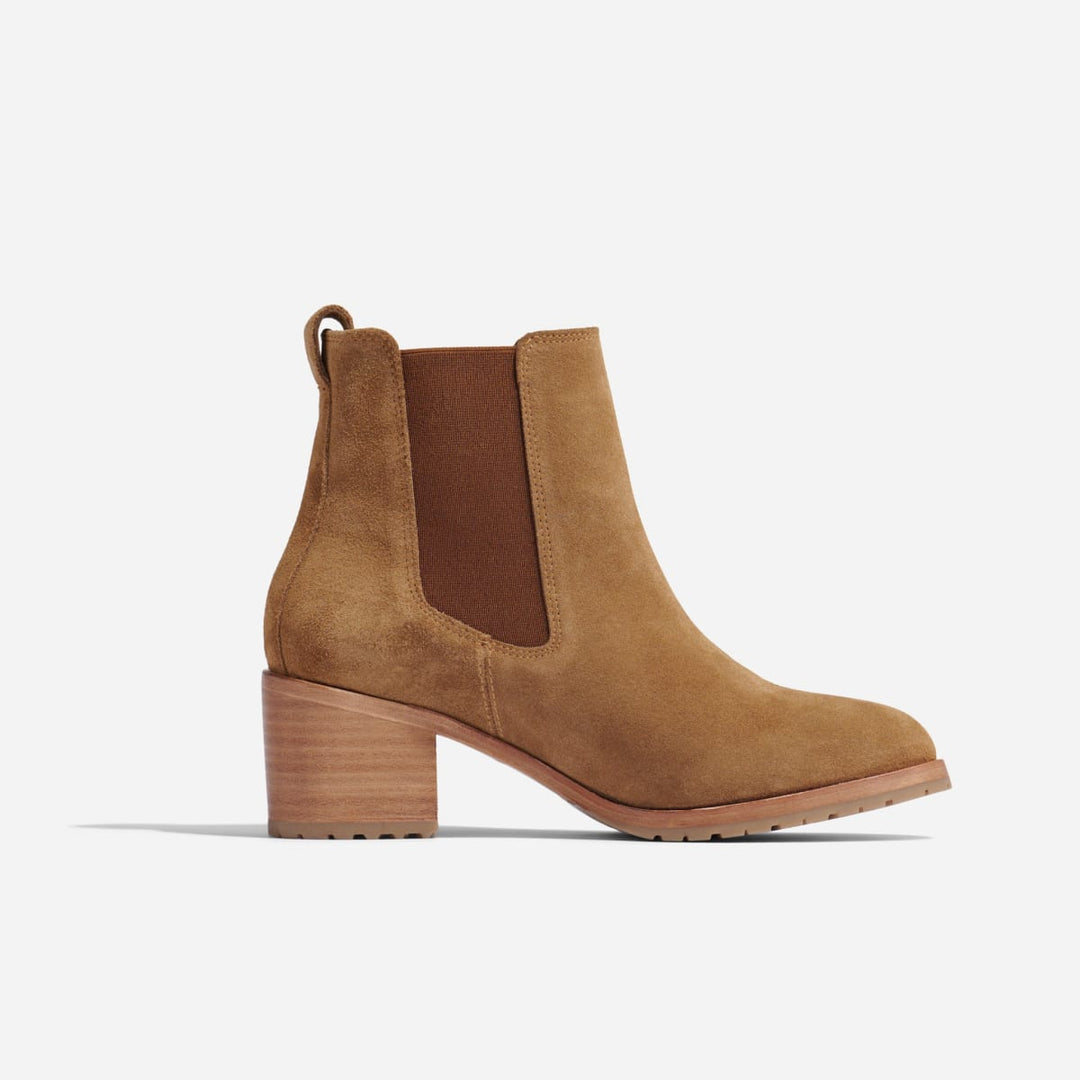 Ana Go-To Heeled Chelsea Boot - Taupe Suede - FINAL SALE