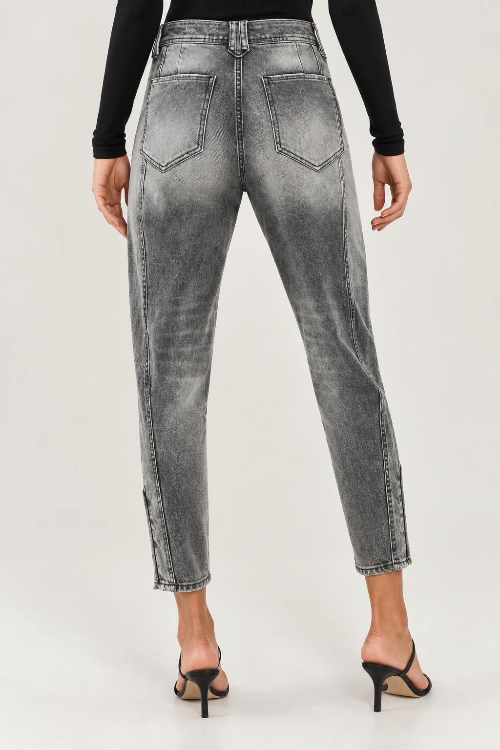 Roxie Snap Denim - Washed Black Denim