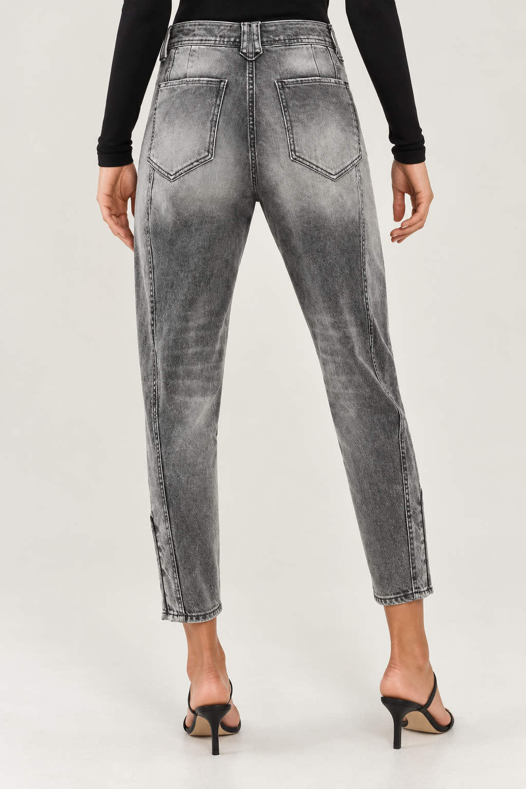 Roxie Snap Denim - Washed Black Denim