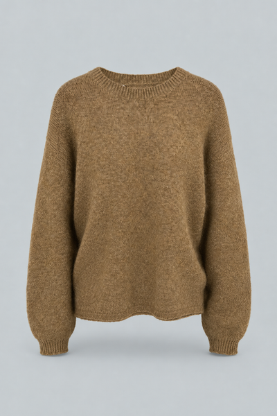 Crewneck Cashmere & Silk Sweater - Hickory