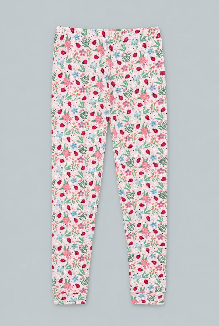 Ladybug Flower Garden Big Kid Pajama Set - Ladybug Garden