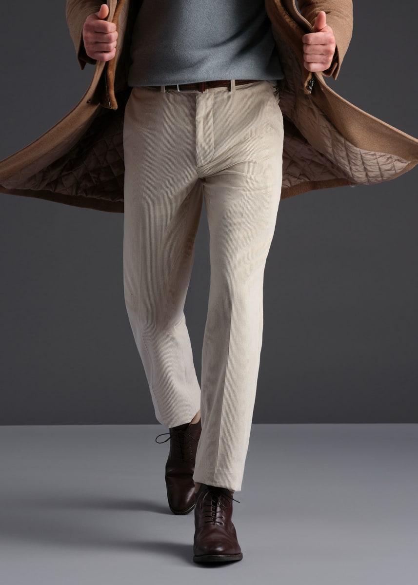 Soft Corduroy Dress Trouser - Ivory