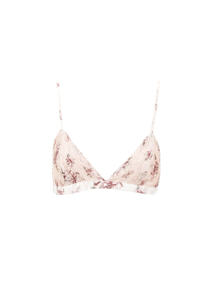 Elena Pintuck Ramie Bralette - Floral