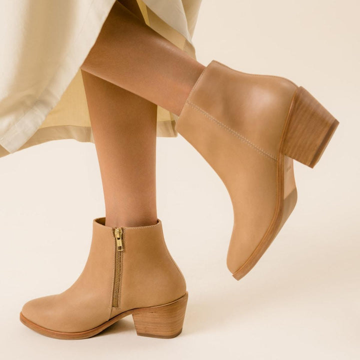 Marisa Inside Zip Boot - Almond