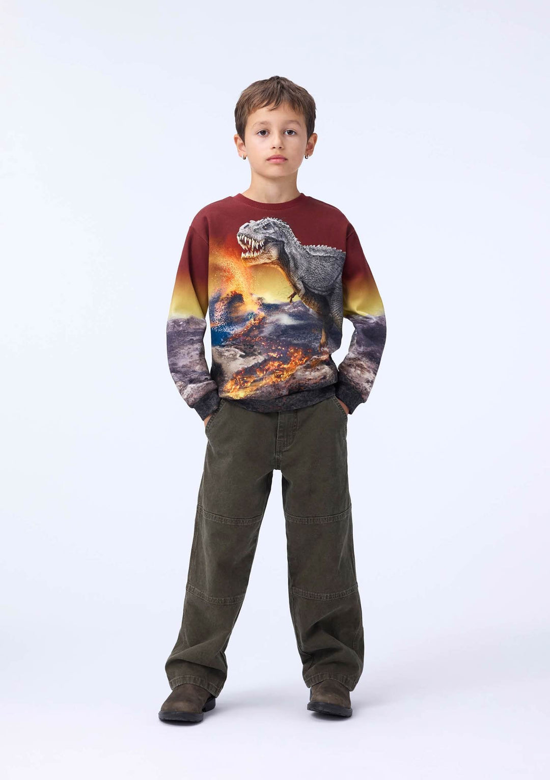 Miksi Sweat Shirt - Dino Landscape