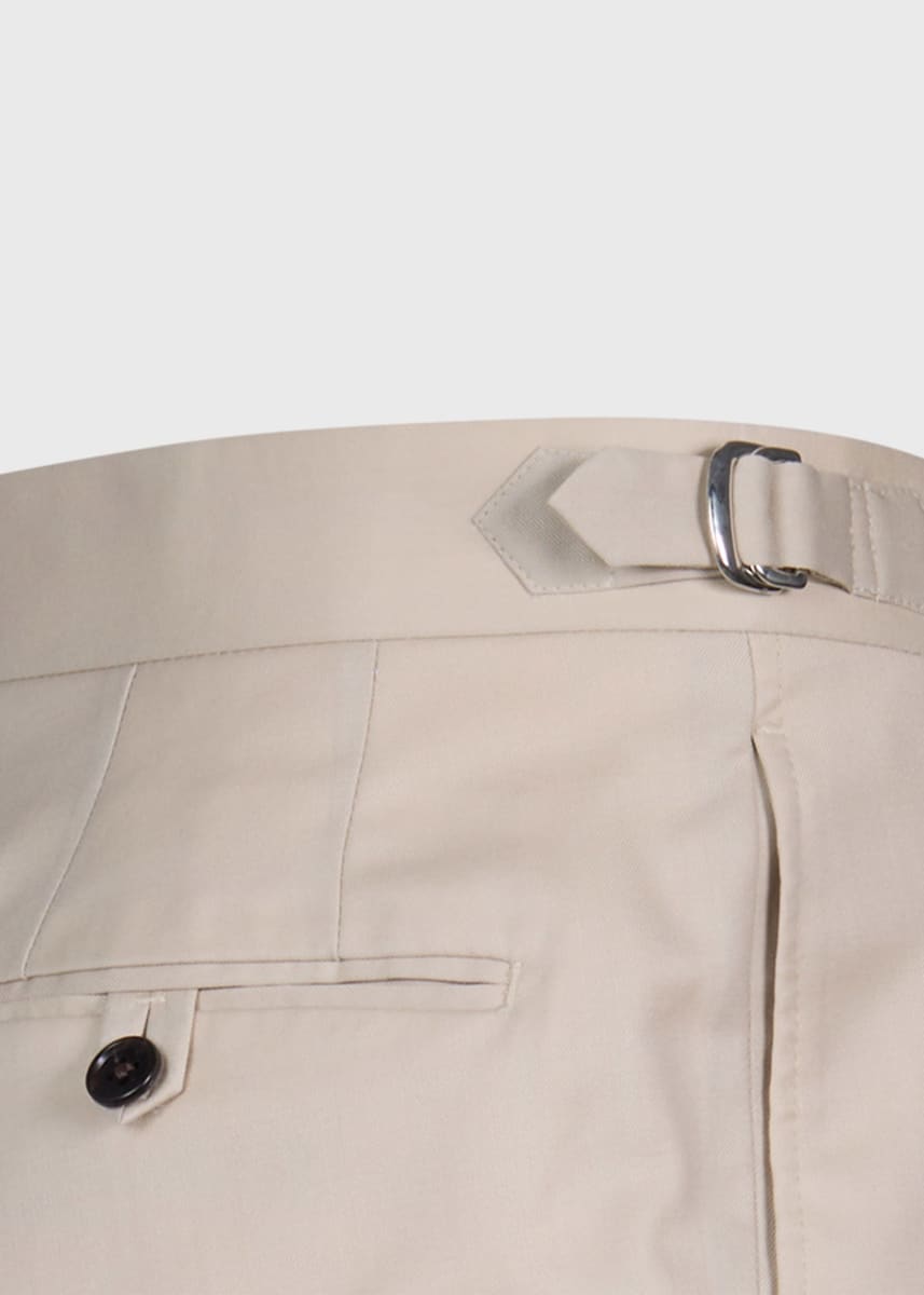 Solid Wool Suit - Light Tan