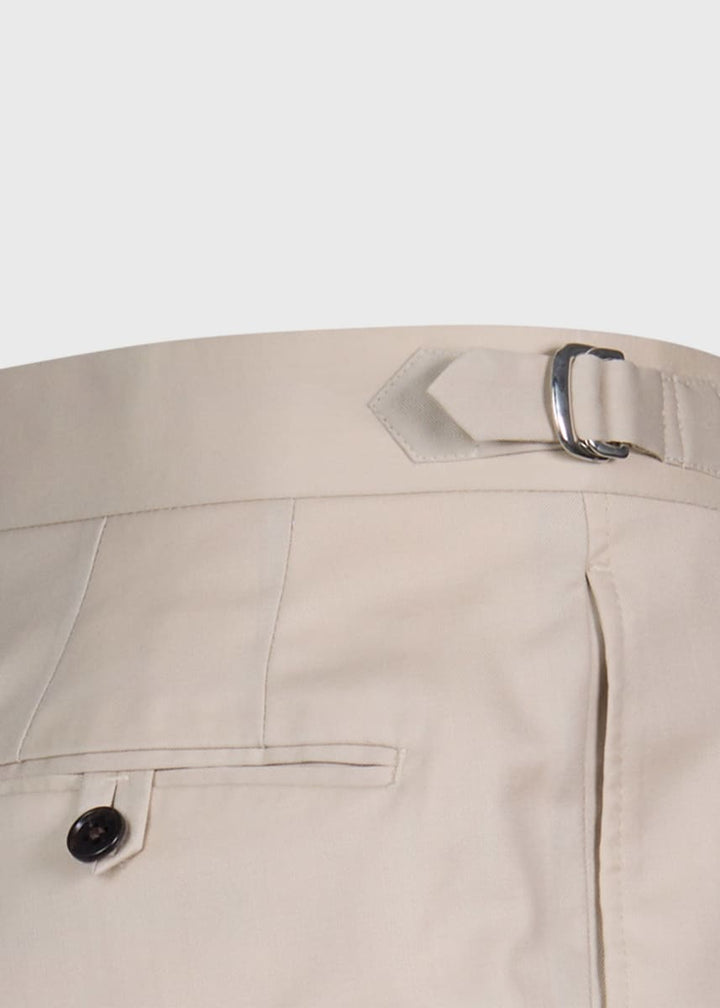 Solid Wool Suit - Light Tan