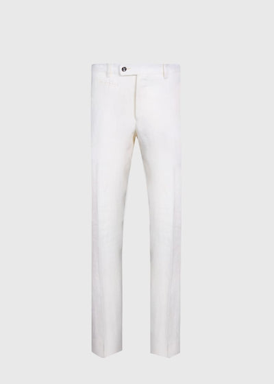 Phineas Cole Linen Dress Trouser - White - Trouser