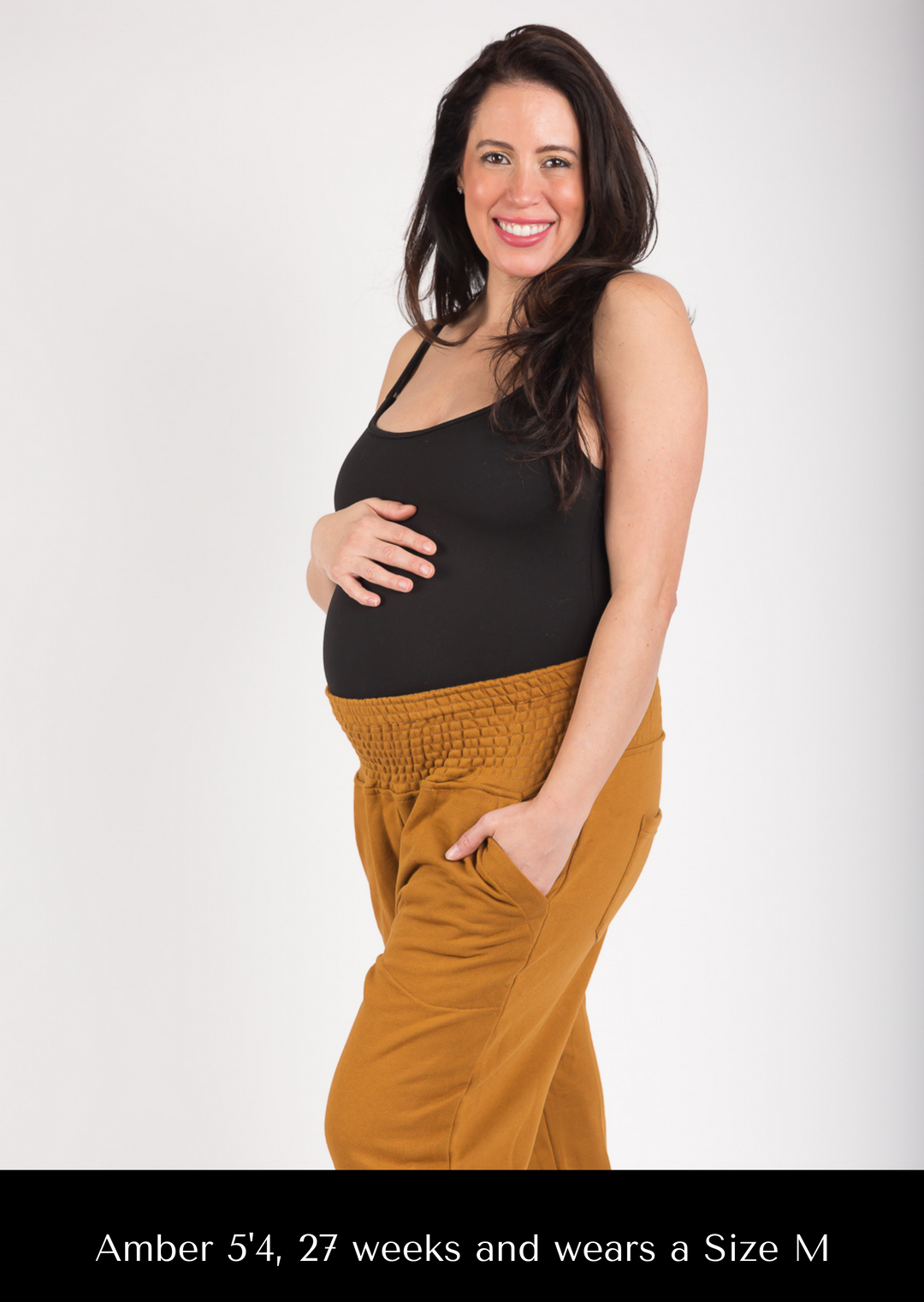 Adult Transitional Maternity Comfort Cotton Lounge Pants - Brown