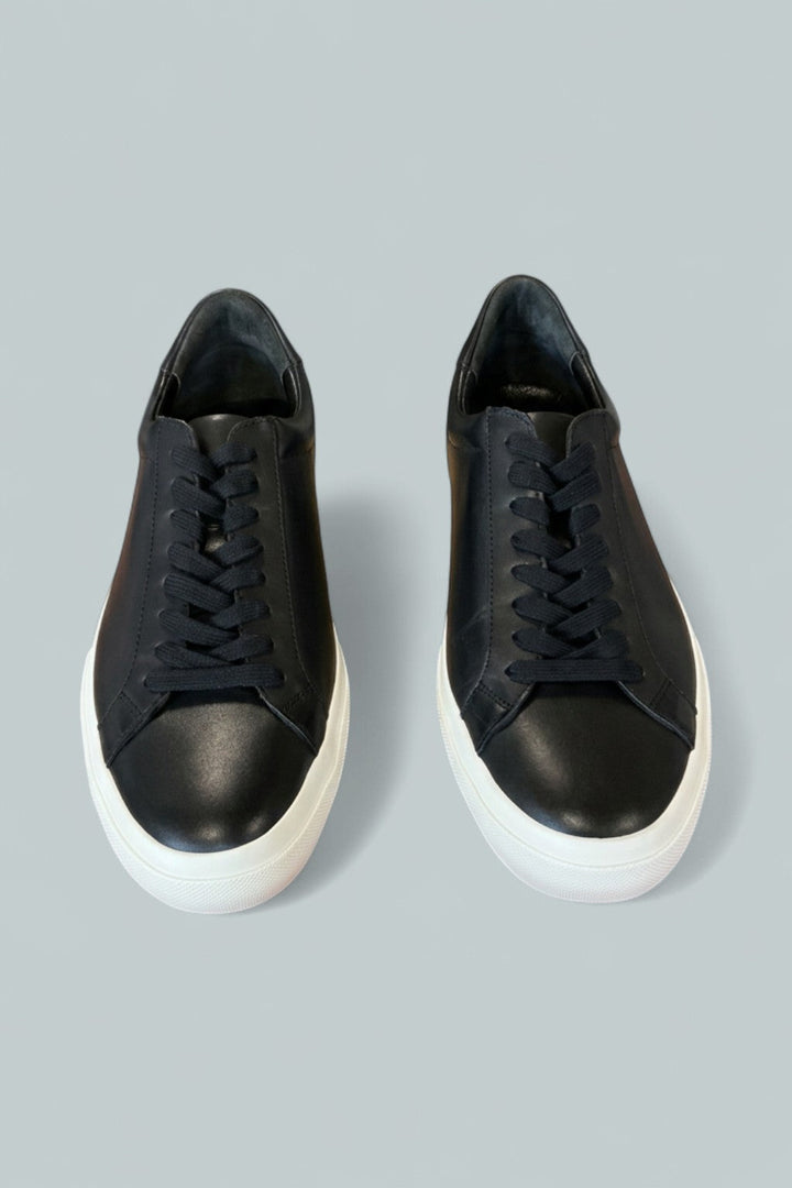 Men's Fulton Leather Lace-Up Sneakers - Black/White