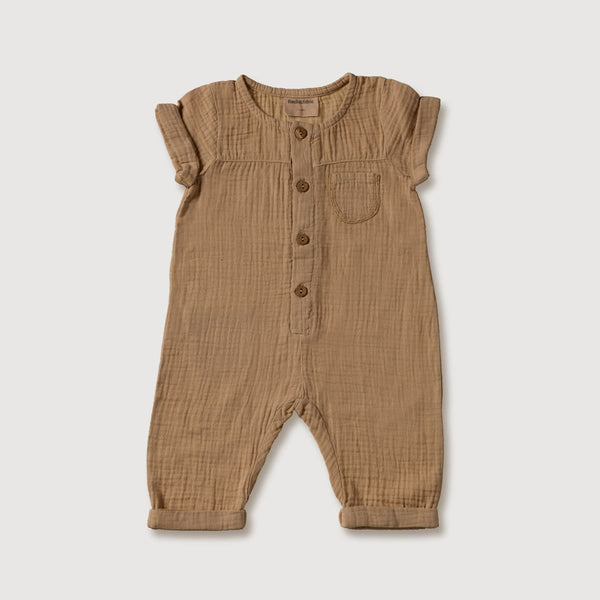 Gauze Jumpsuit - Bronze
