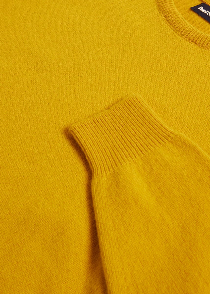 Lambswool Crew Neck Sweater - Gold - Sweater