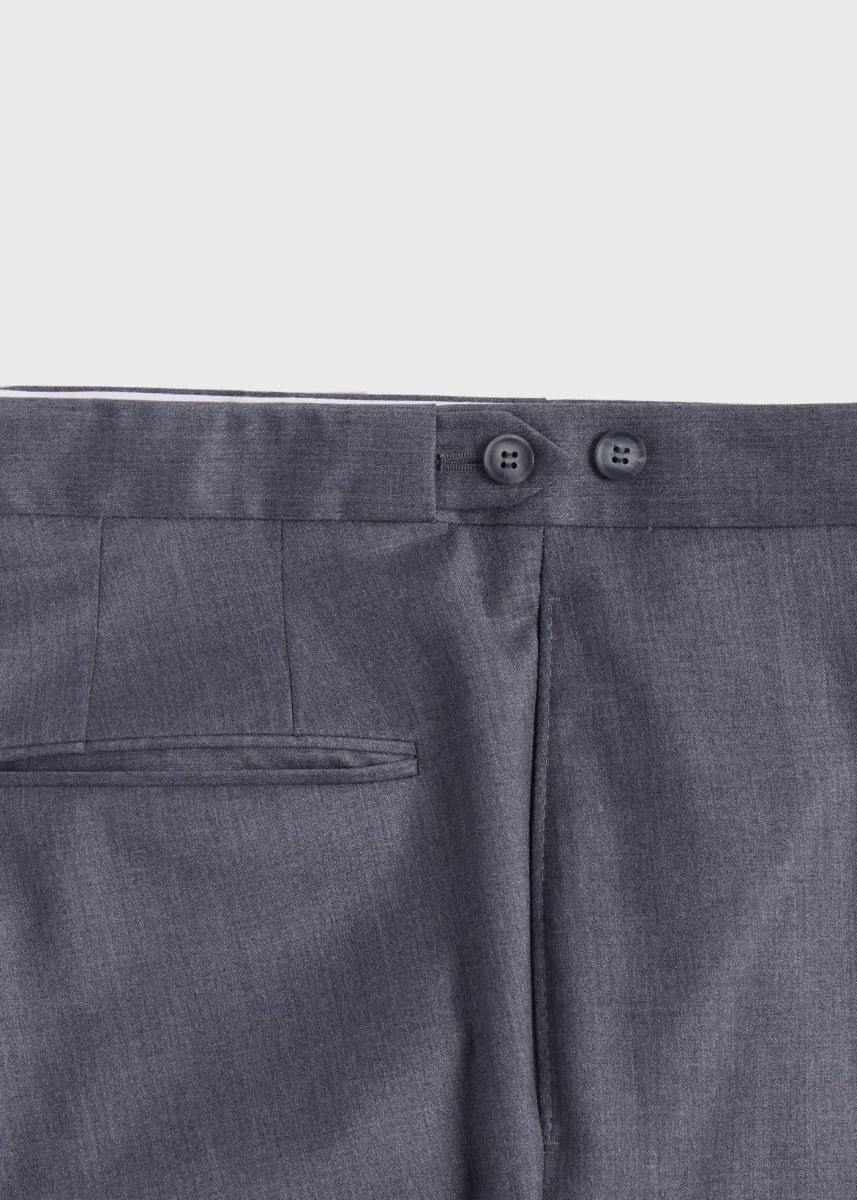 Super 110s Wool Paul Suit - Mid Grey