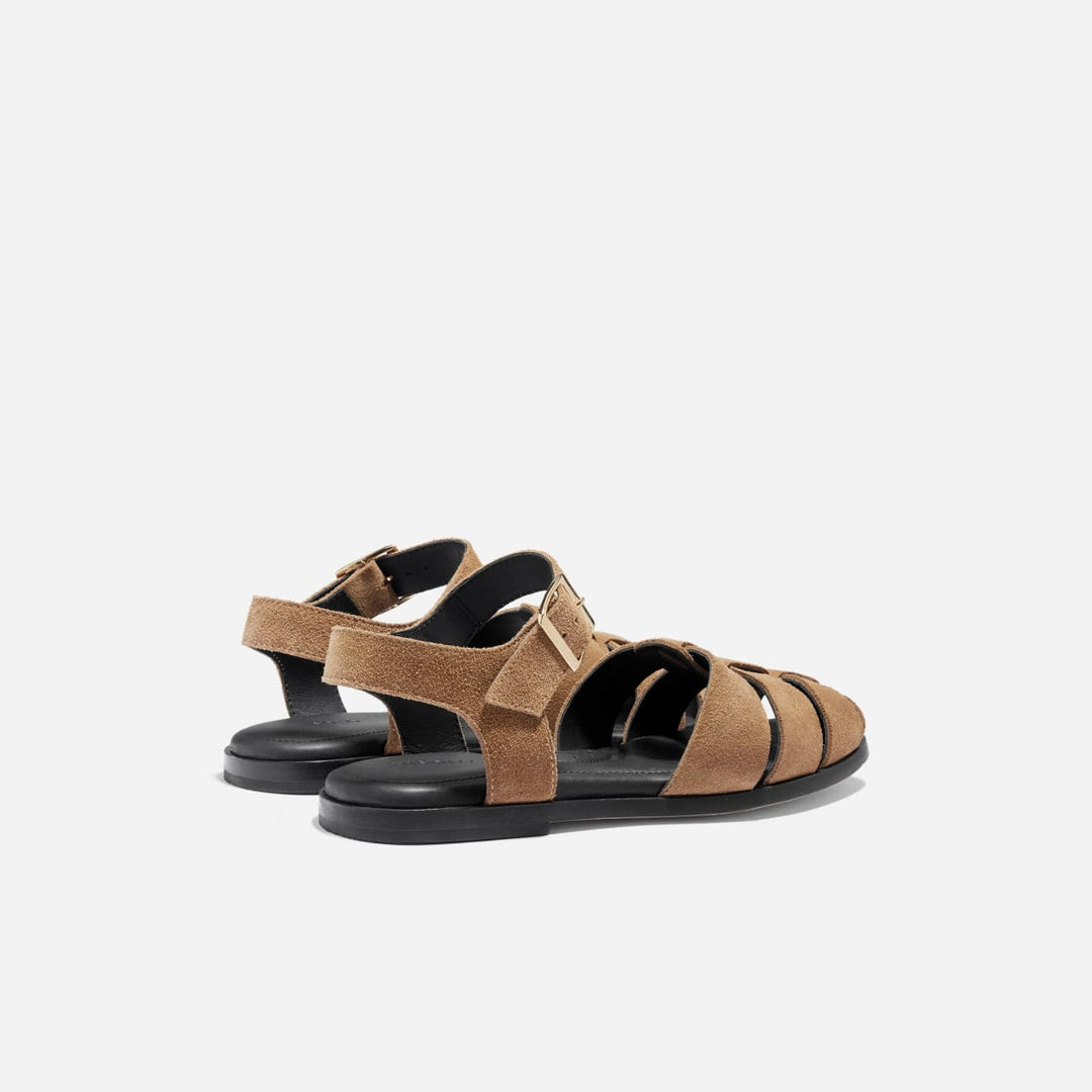 Mira Fisherman Sandal - Taupe Suede - FINAL SALE