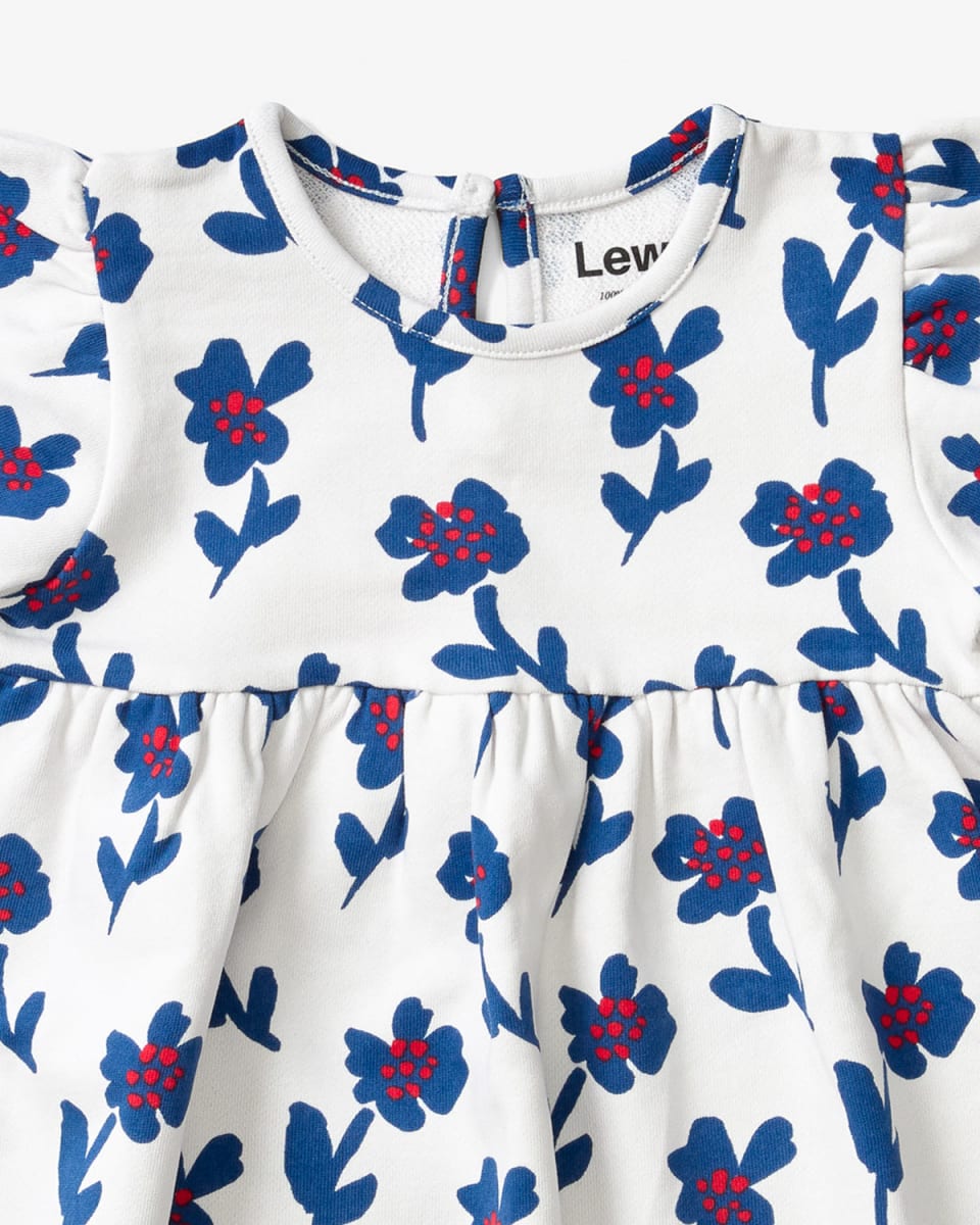 Balloon Sleeve Dress - Fleur Denim