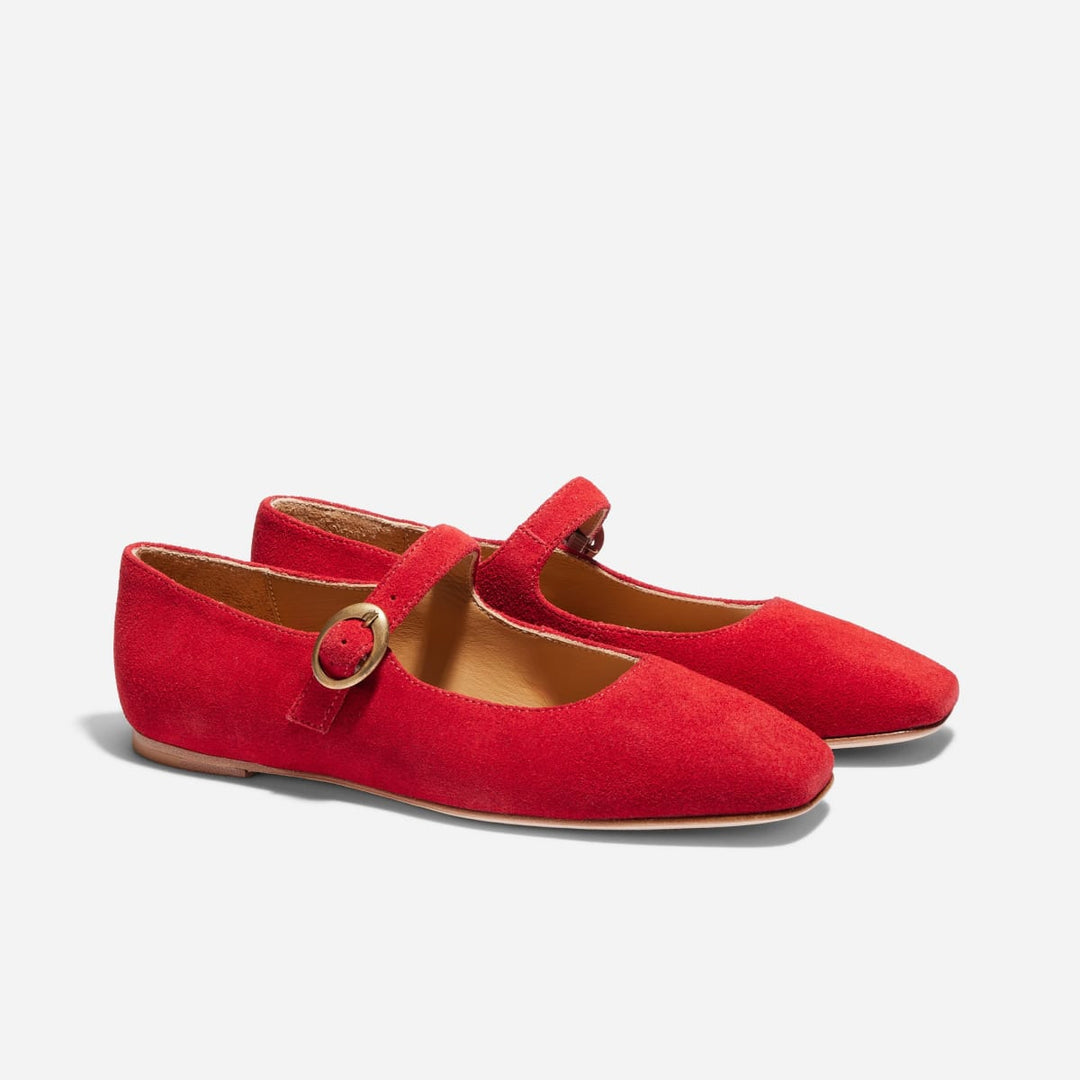 Lola Mary Jane - Red Suede